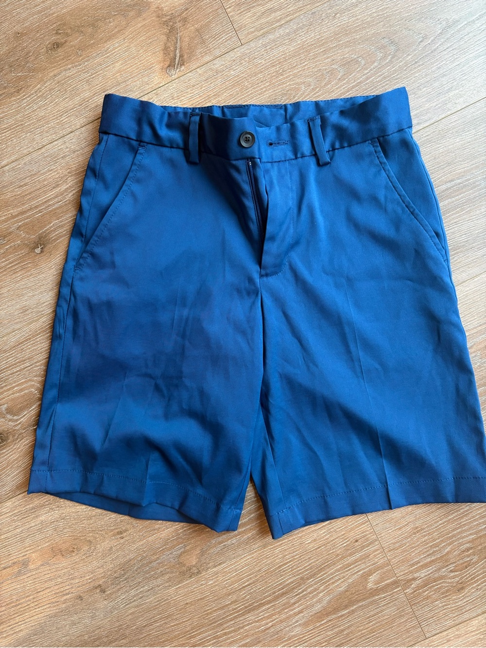 Slazenger Boys Royal Blue Flat Front Golf Shorts - Youth Medium